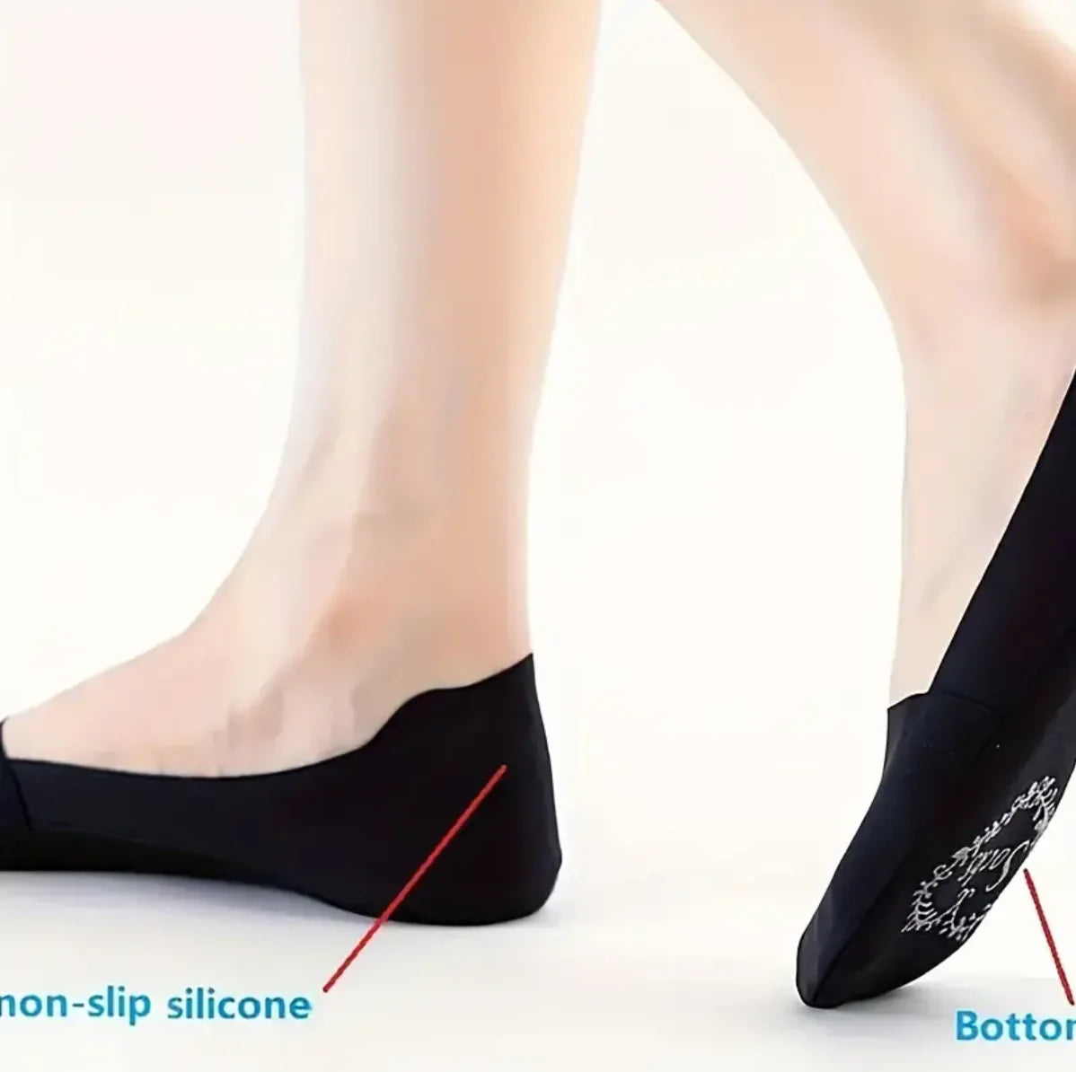 No Show Socks  5-8 Pairs Low Cut Liner Non Slip Socks  Footies Invisible Socks
