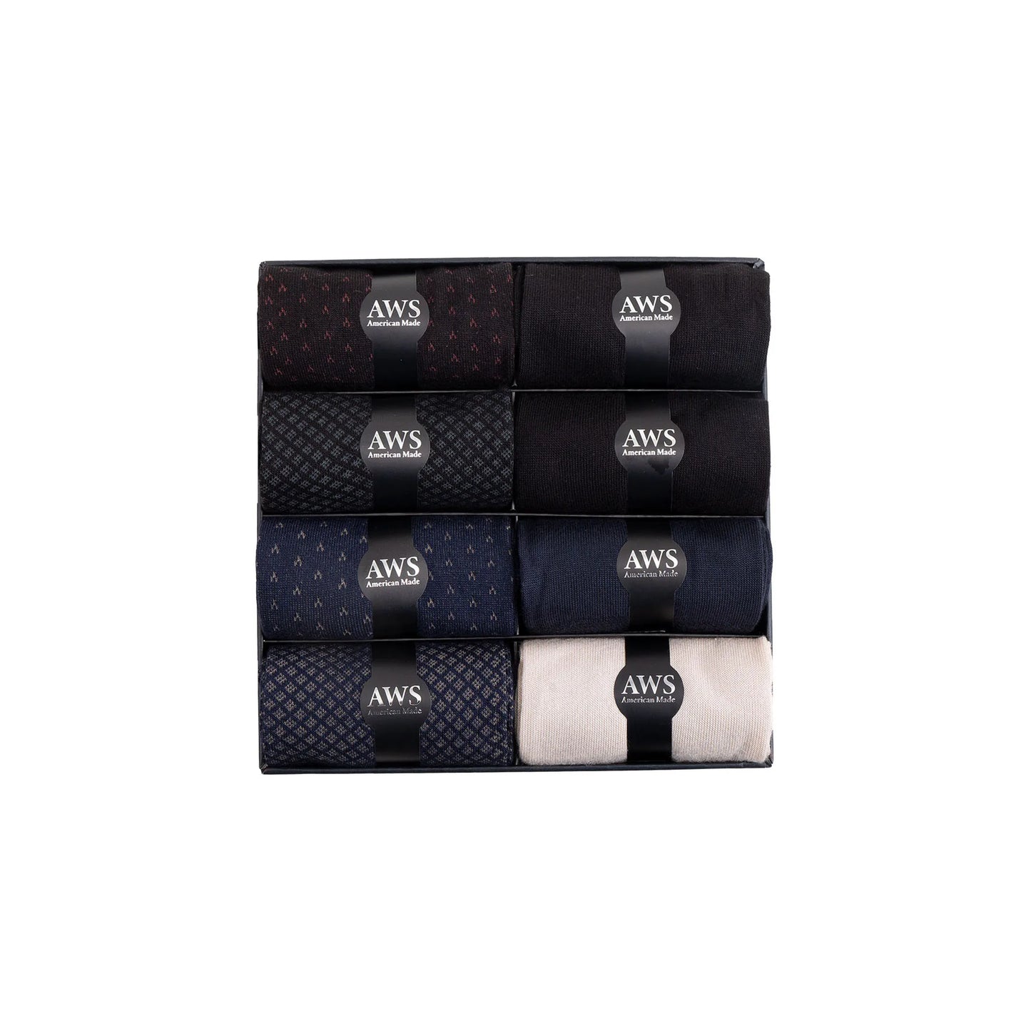 Luxury Bamboo Business Trouser Socks with Gift Box Premium 8 Pairs Shoe Size 8 to 11.5