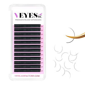 Classic Eyelash Extensions 8-16 Mix Individual Lash Extensions Matte Black Silk Lashes