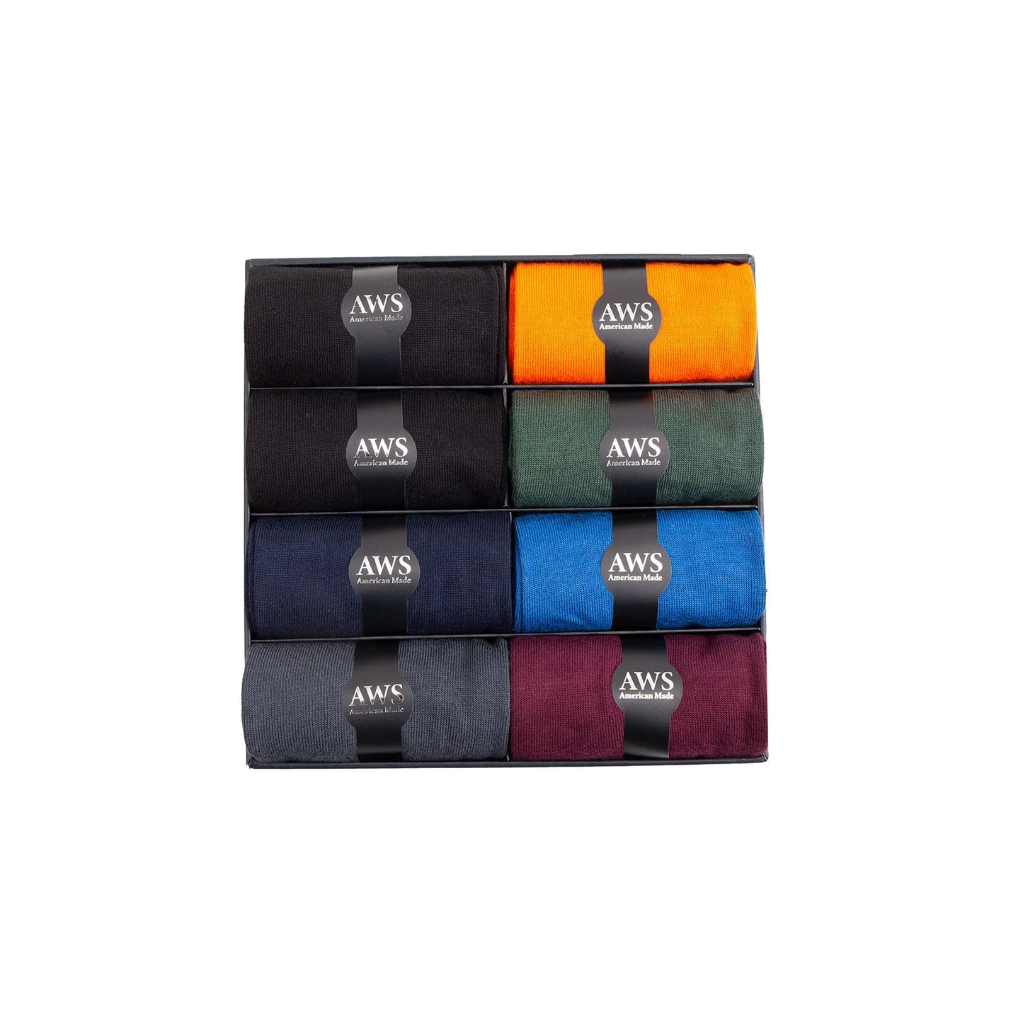 Luxury Bamboo Business Trouser Socks with Gift Box Premium 8 Pairs Shoe Size 8 to 11.5
