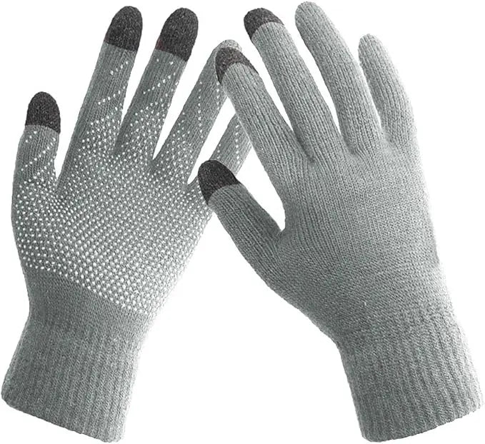Winter Hat Scarf Gloves Slouchy Beanie Knit Skull Cap Touch Screen Mittens Circle Scarves for Women