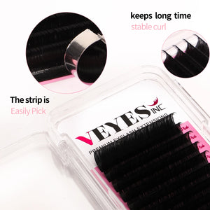Classic Eyelash Extensions 8-16 Mix Individual Lash Extensions Matte Black Silk Lashes