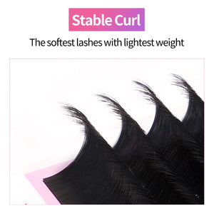 Classic Eyelash Extensions 8-16 Mix Individual Lash Extensions Matte Black Silk Lashes