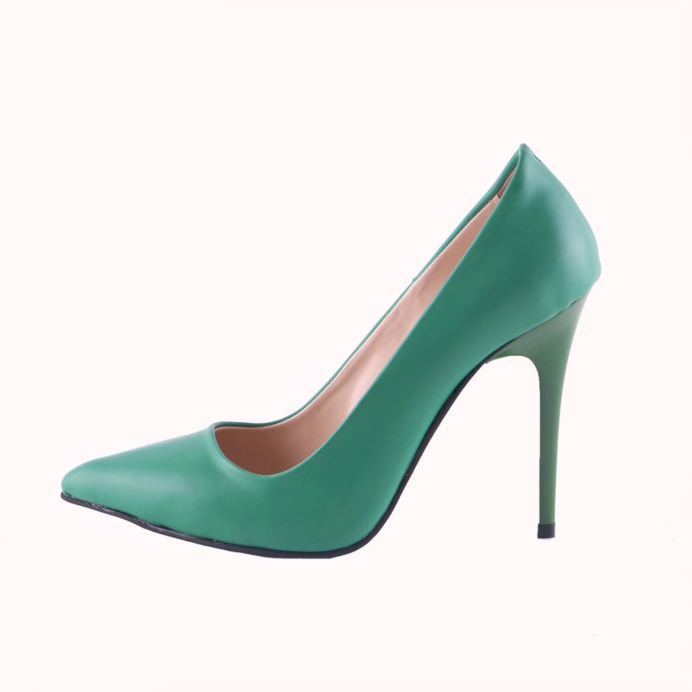 Colorful Big Size 33-45 Thin High Heel Stiletto Women Ladies Pumps Dress Shoes