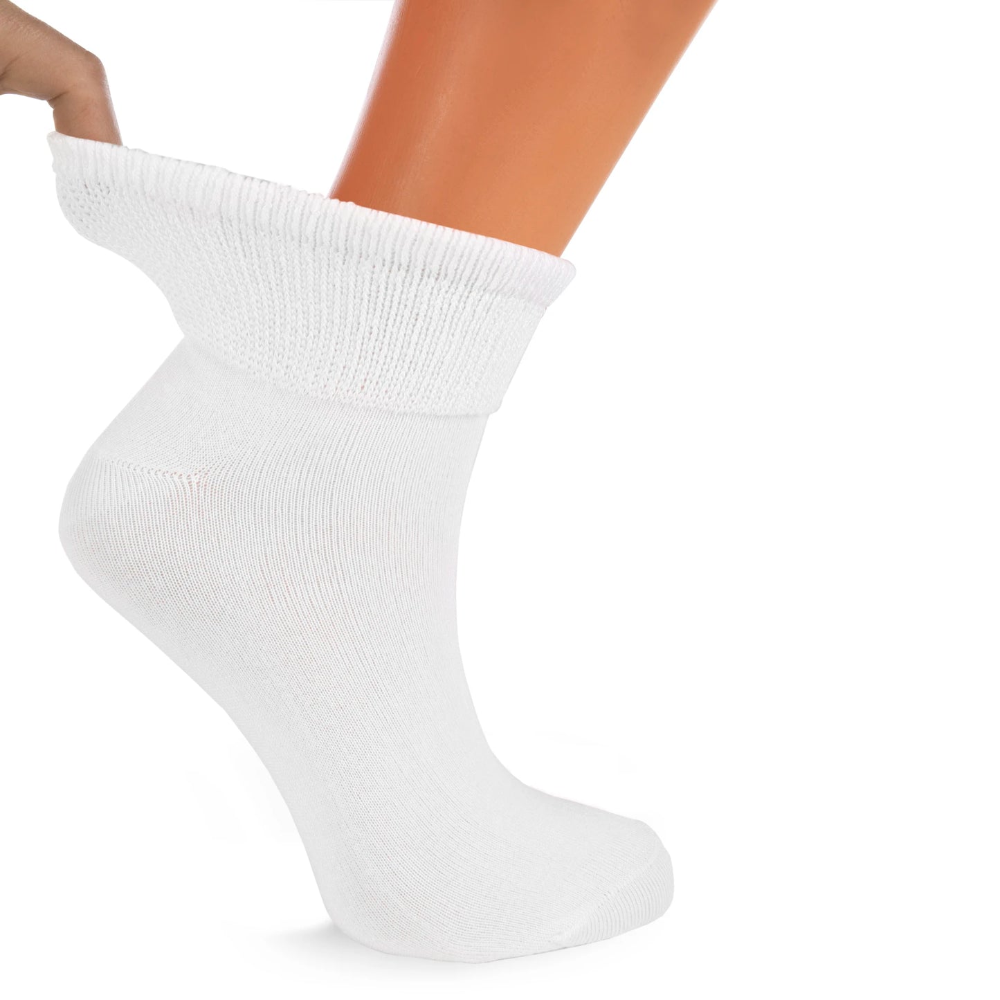 Cotton Diabetic Ankle Socks 3 Pairs Shoe Size 9-11