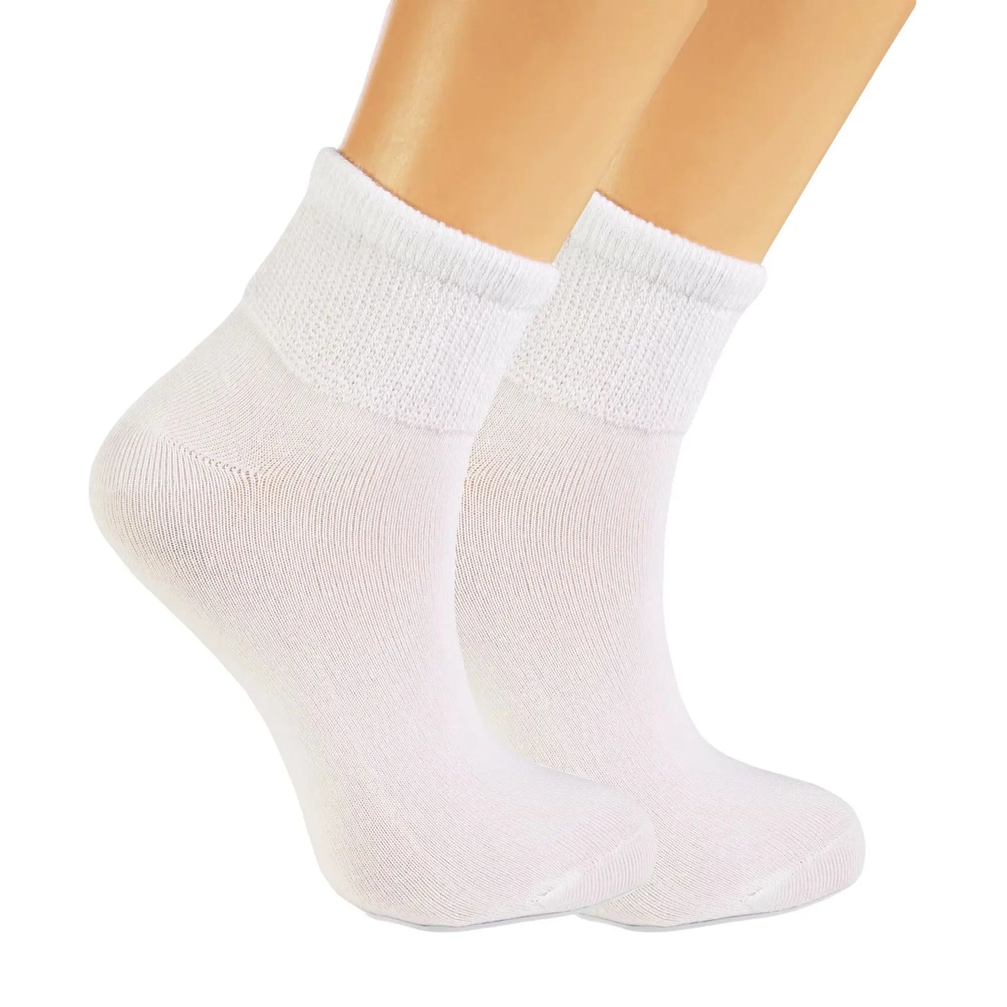 Cotton Diabetic Ankle Socks 3 Pairs Shoe Size 9-11