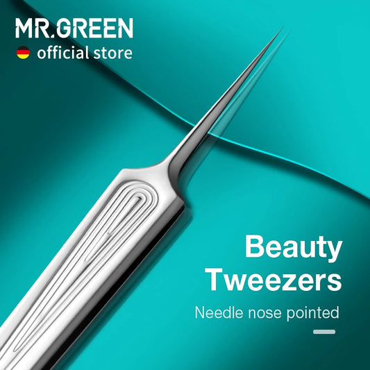 Ingrown Hair Tweezers Needle Nose Pointed Tips Eyebrows Tweezers