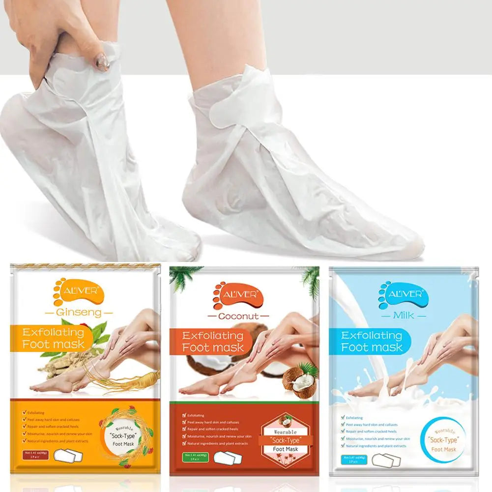1 Pair Exfoliating Moisture Feet Mask Pedicure Peel Off Dead Skin Remover Foot Care