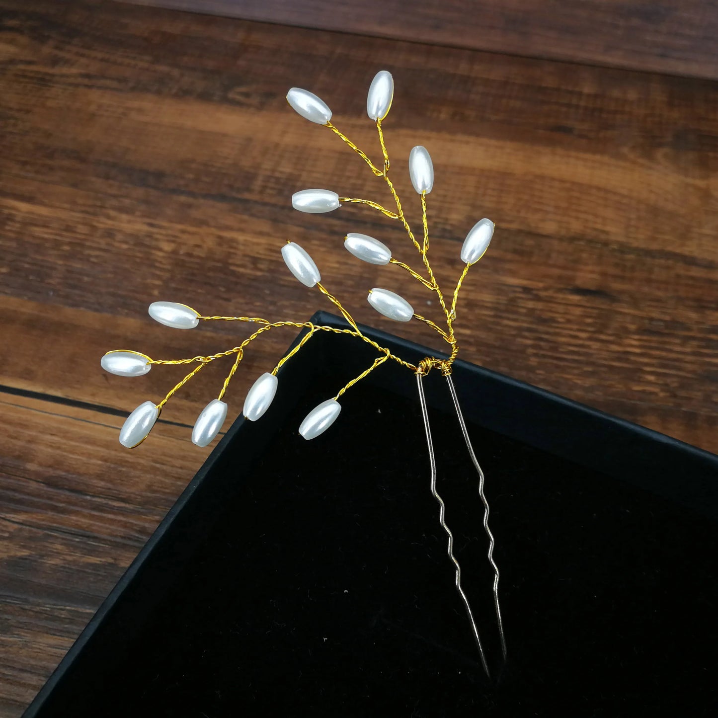 Women U-shaped Pin Metal Barrette Clip Hairpins Simulated Pearl Hair Accessories Hairstyle Design Tools