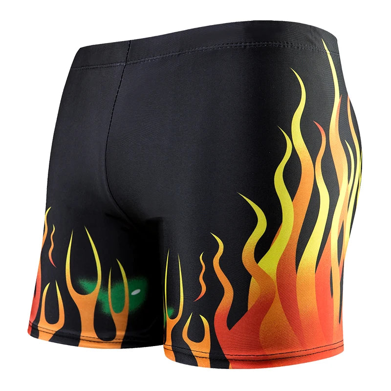 Multi Prints Men Elastic Swimming Trunk Swimwear Beach Swim Sport Short Briefs Surfing Summer Swimsuit Boxer Shorts Bathing Suit