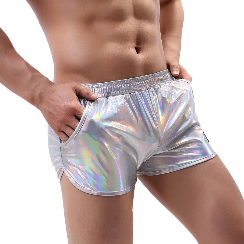 Men (or women) Casual Shorts Bling Bronzing Pocket Summer Boxer shorts Sports Jogging Fitness