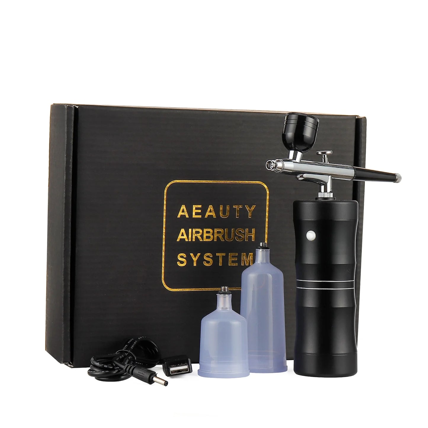 Top 0.3mm Mini Air Compressor Kit Air-Brush Paint Spray Gun Airbrush For Nail Art Tattoo Craft