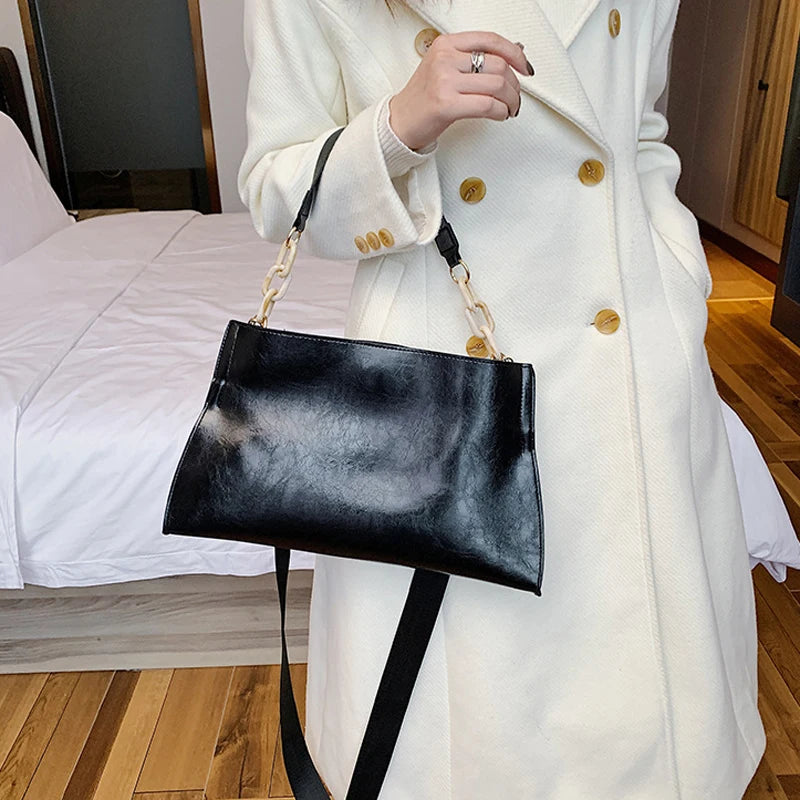 Designer Handbags Women Shoulder Bag Soft Synthetic Leather Crossbody Large Capacity Fashion Female Underarm Bags