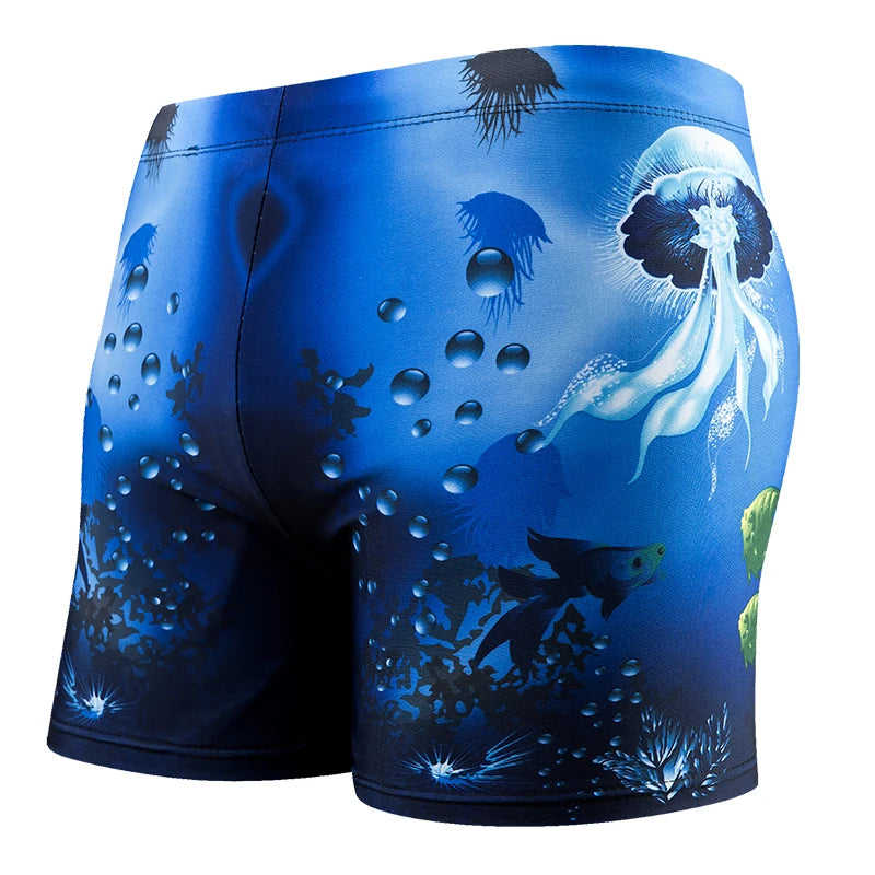 Multi Prints Men Elastic Swimming Trunk Swimwear Beach Swim Sport Short Briefs Surfing Summer Swimsuit Boxer Shorts Bathing Suit