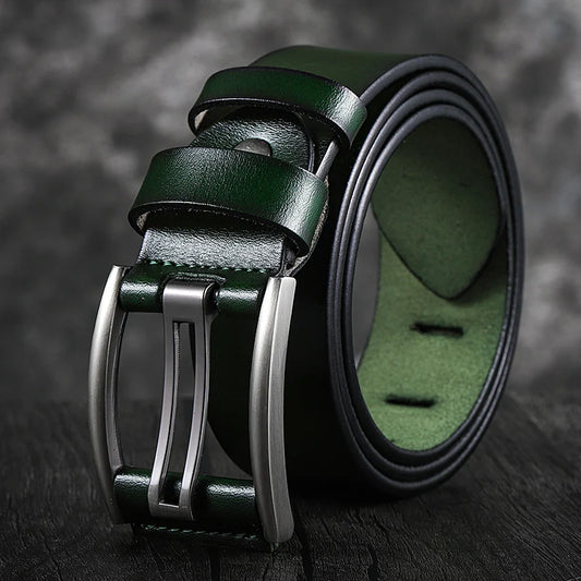 Genuine Leather Belt High Quality  Vintage  90-125CM