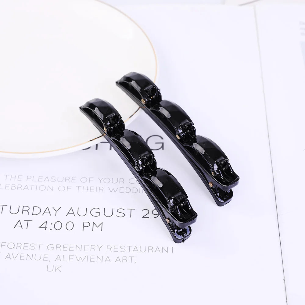 Double Layer Bands Clip Hairbands Fashion Plastic Braided Headband Knitting Women's Headwear Hair Accessories Pearl