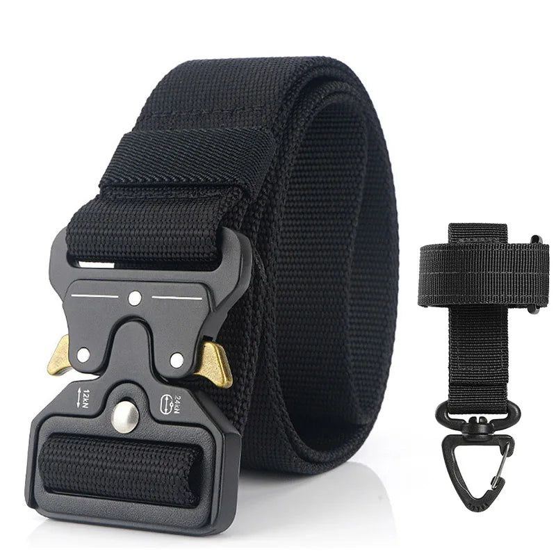 4.3cm Military Belt 1200D Strong Soft Nylon Wide Belt Rust-Proof Metal Buckle Tactical