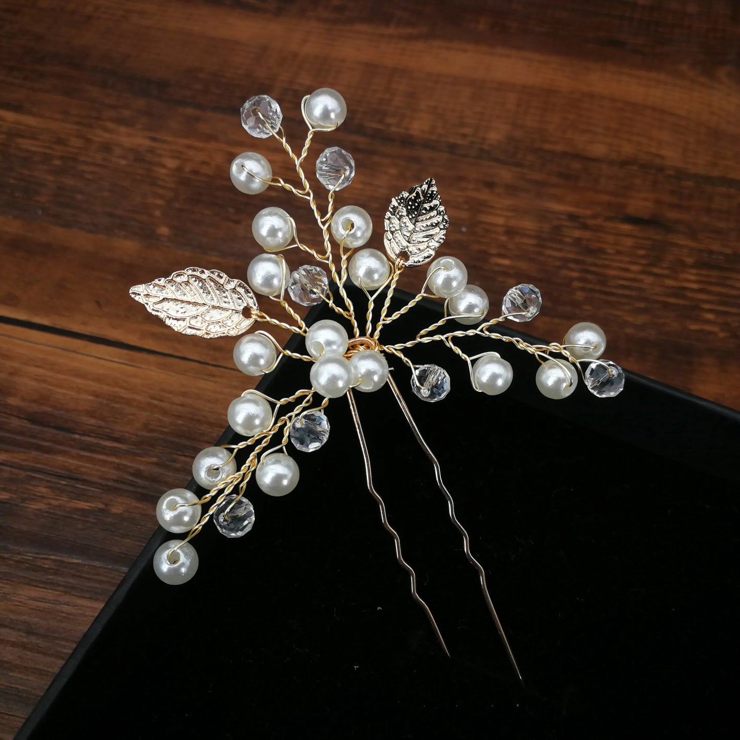 Women U-shaped Pin Metal Barrette Clip Hairpins Simulated Pearl Hair Accessories Hairstyle Design Tools