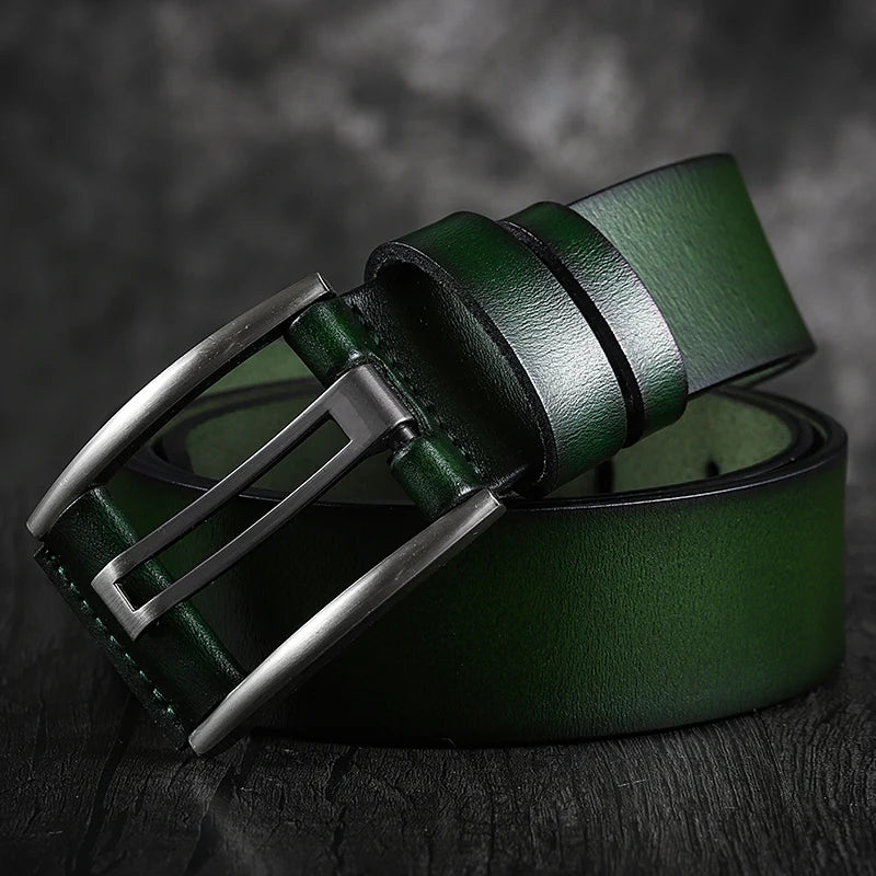 Genuine Leather Belt High Quality  Vintage  90-125CM