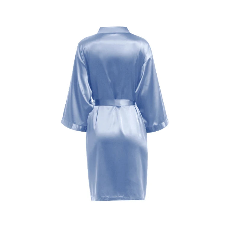 Women Matte Satin Plain colors thick satin Sleepwear Casual Home wear