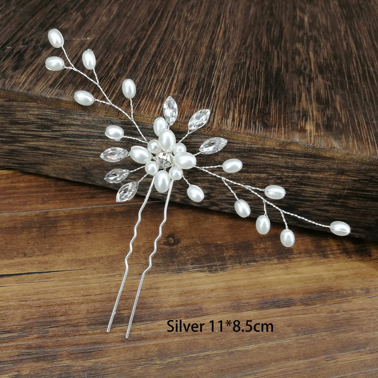 Women U-shaped Pin Metal Barrette Clip Hairpins Simulated Pearl Hair Accessories Hairstyle Design Tools