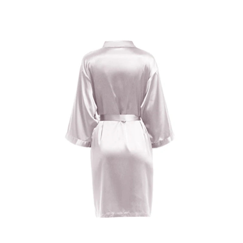 Women Matte Satin Plain colors thick satin Sleepwear Casual Home wear