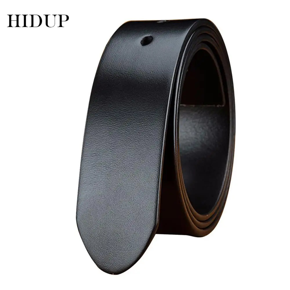 Cowhide Leather for Pin Smooth Belts Vintage 38mm Width Without Buckle