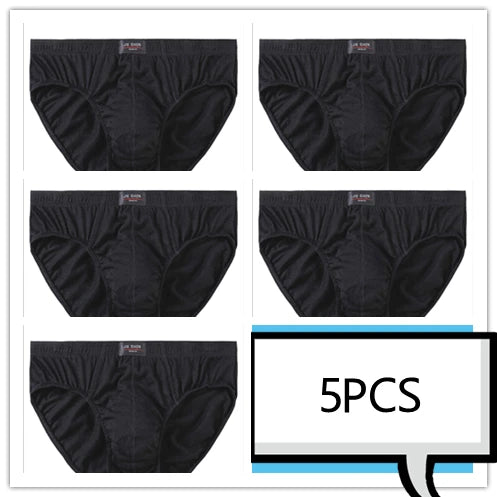 100% Cotton Briefs Mens Comfortable Underpants Man Underwear M/L/XL/2XL/3XL/4XL/5XL 5pcs/Lot