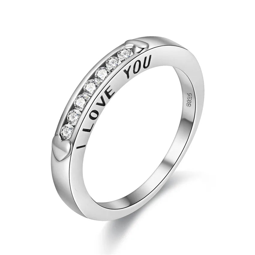 Couple Rings Silver Color Paired Ring