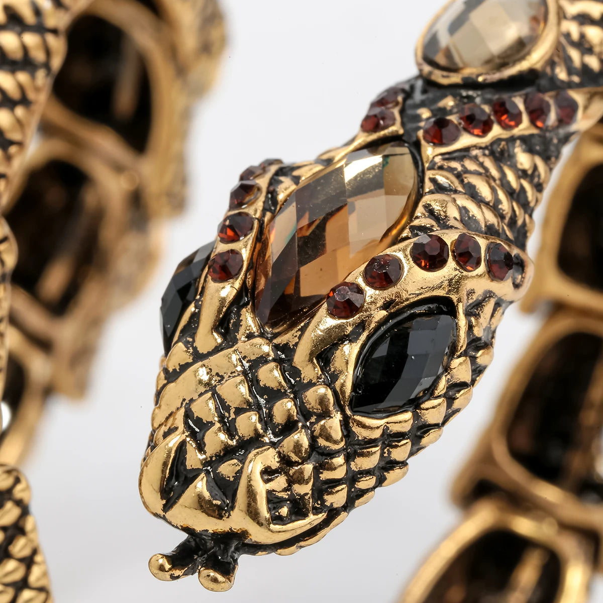 Stretch Snake Bracelet Armlet Upper Arm Cuff  Women  Crystal Bangle Jewelry Gold Silver Color