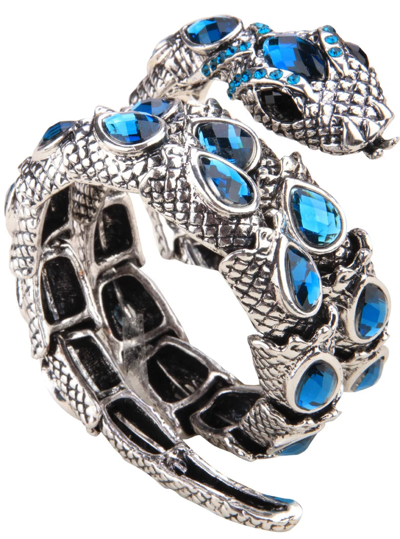 Stretch Snake Bracelet Armlet Upper Arm Cuff  Women  Crystal Bangle Jewelry Gold Silver Color