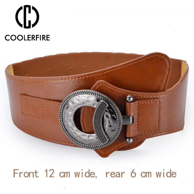 Hot Fashion Women Wide Waist Elastic Stretch Belt  Belts For Women