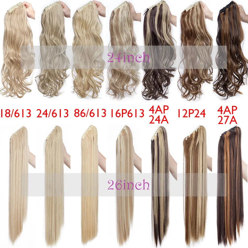 Claw Clip On Ponytail Hair Extension Synthetic Ponytail Extension Hair