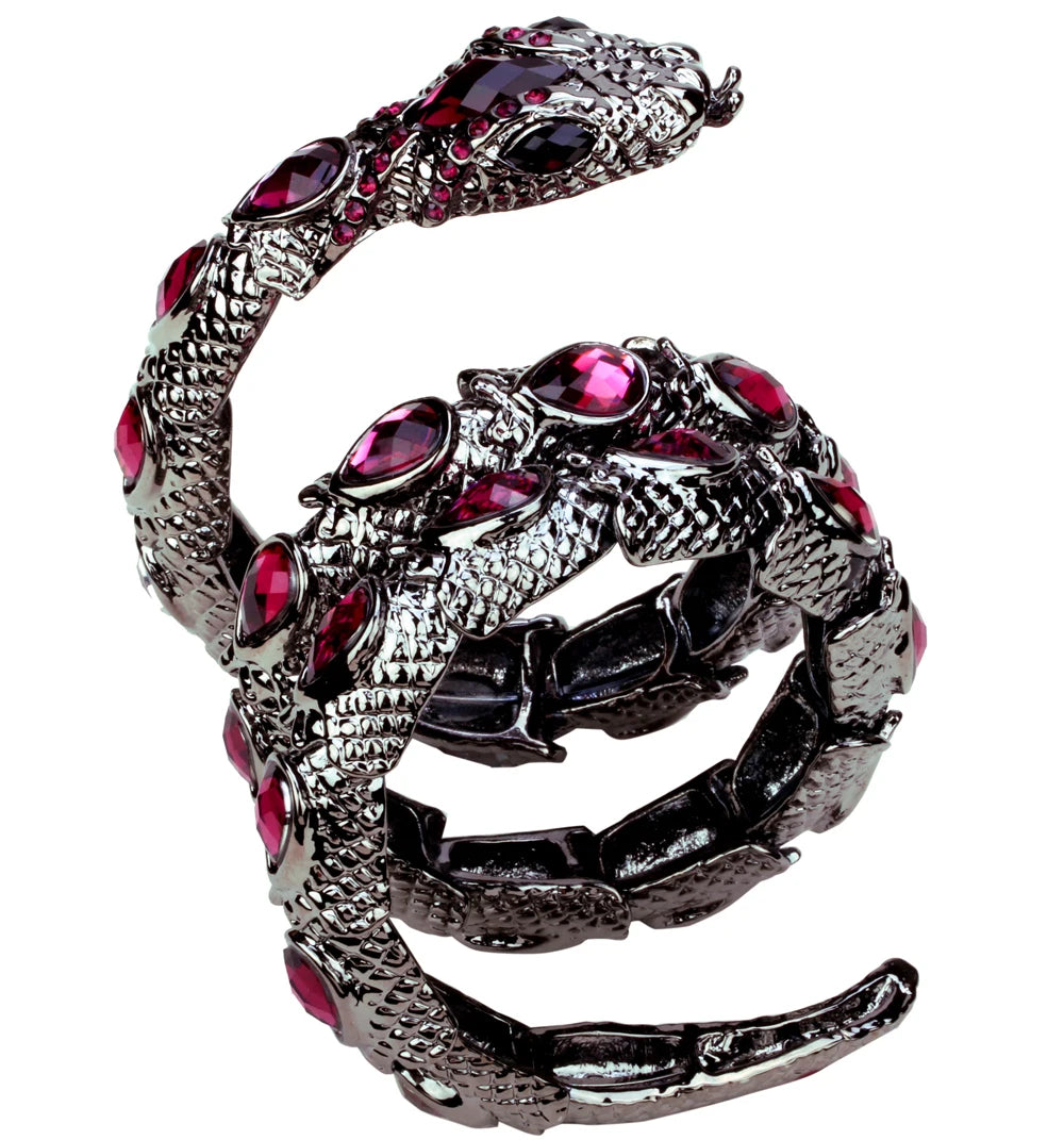 Stretch Snake Bracelet Armlet Upper Arm Cuff  Women  Crystal Bangle Jewelry Gold Silver Color