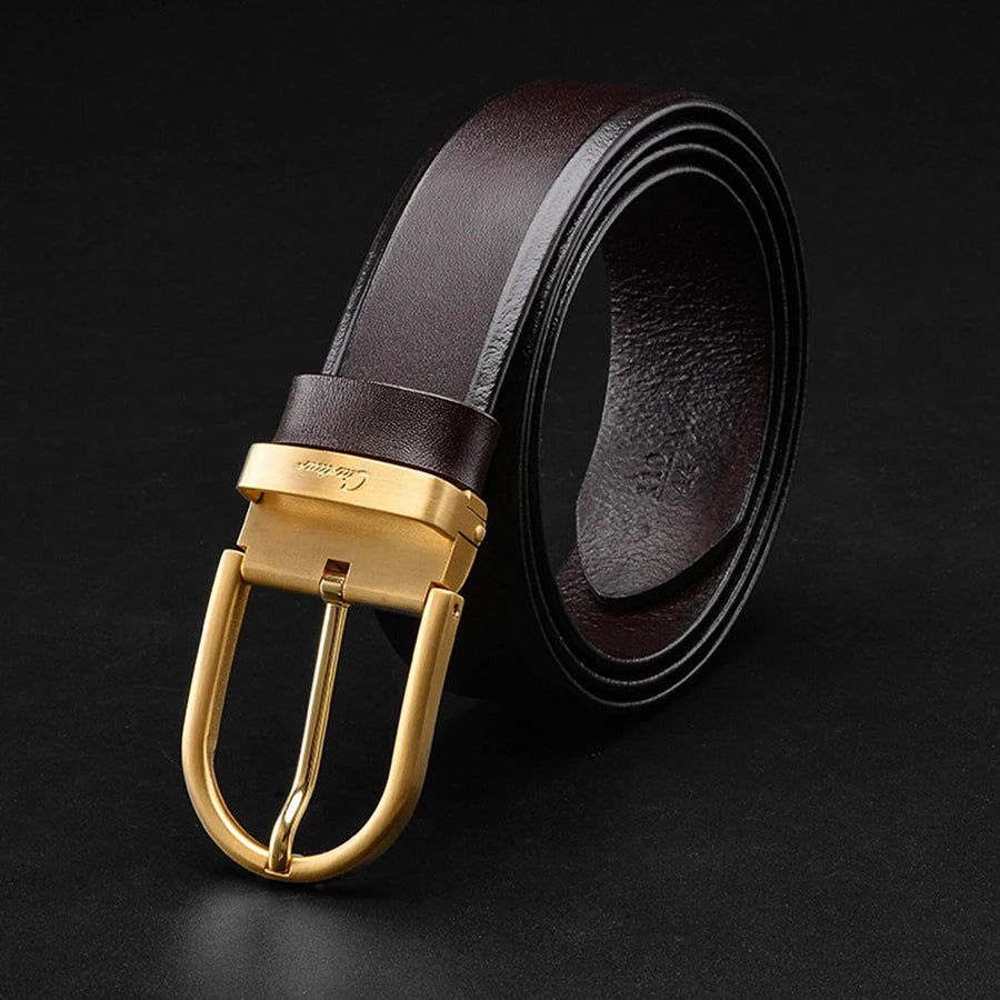 Design fashion belt high quality layer genuine leather cowskin belt