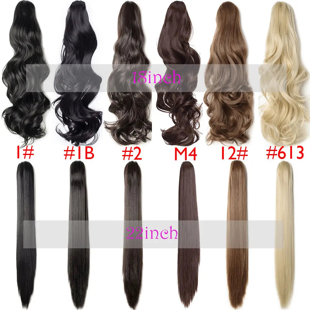 Claw Clip On Ponytail Hair Extension Synthetic Ponytail Extension Hair