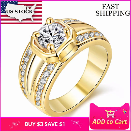 Gold Color Ring  Anillo Bijoux Anel Jewelry
