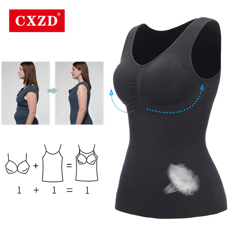 Women's Shaper Slim Up Lift Plus Size Bra Tank Top Body Shaper Removable Shaper Underwear Slimming Vest Corset Shapewear