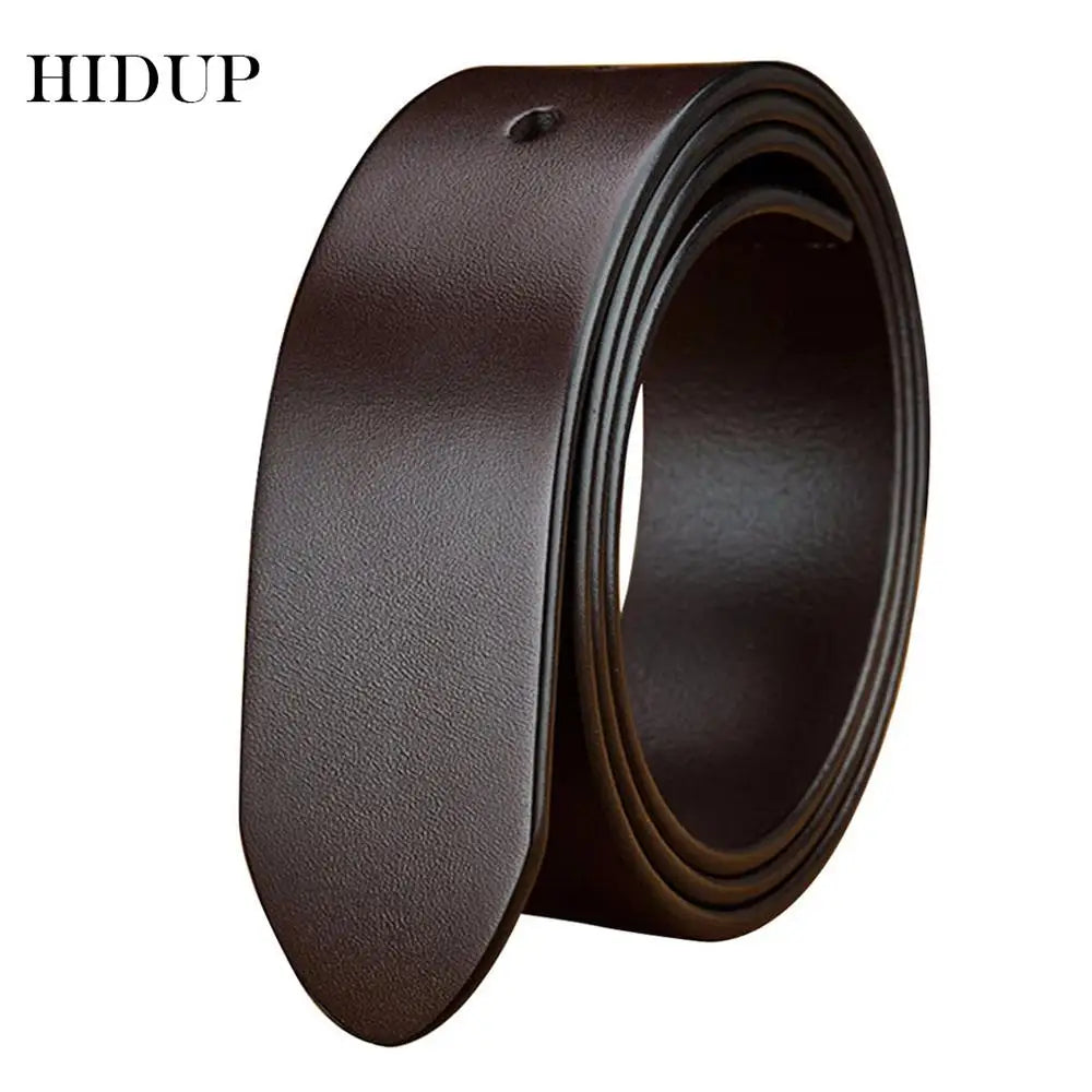 Cowhide Leather for Pin Smooth Belts Vintage 38mm Width Without Buckle