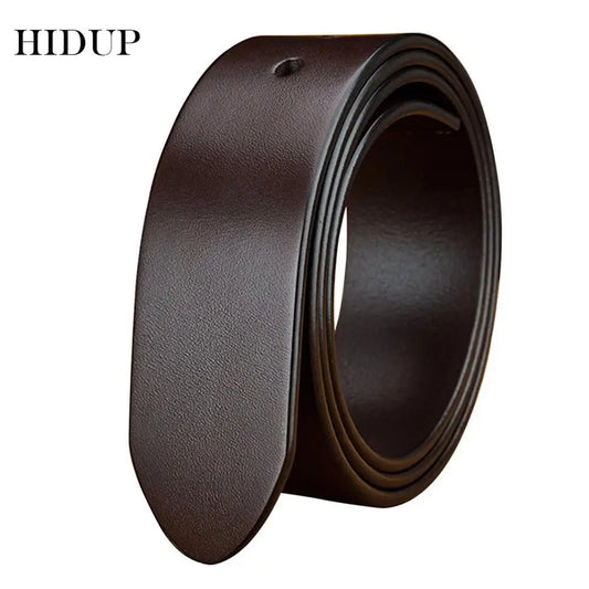 Cowhide Leather for Pin Smooth Belts Vintage 38mm Width Without Buckle