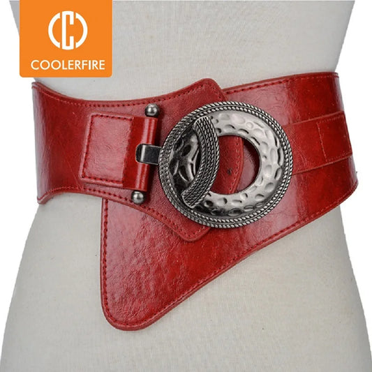 Hot Fashion Women Wide Waist Elastic Stretch Belt  Belts For Women