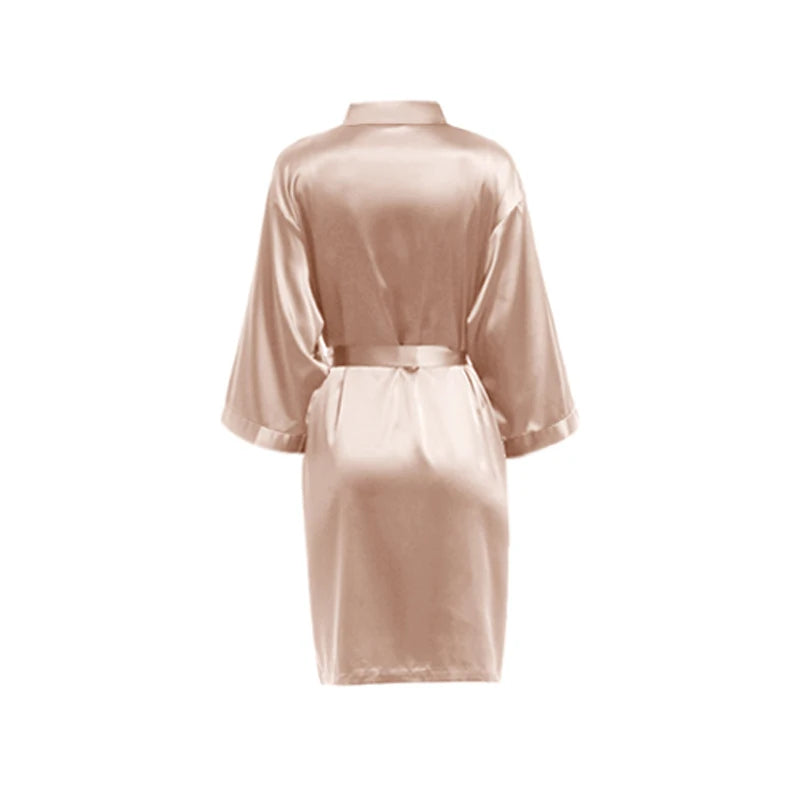 Women Matte Satin Plain colors thick satin Sleepwear Casual Home wear