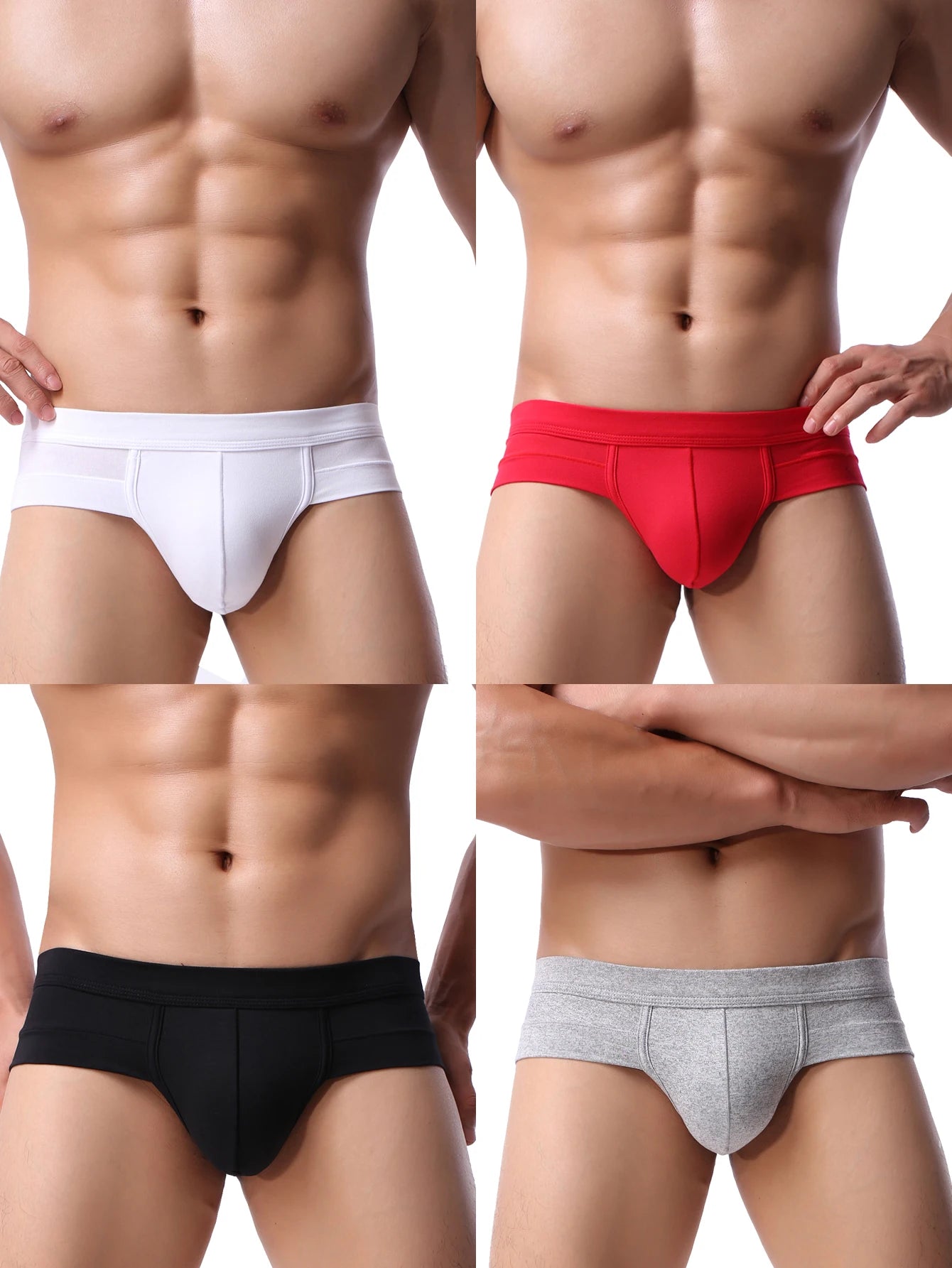 Men's U-convex briefs trendy shorts low waist fashionable trousers pants breathable anti-stuffy comfortable light