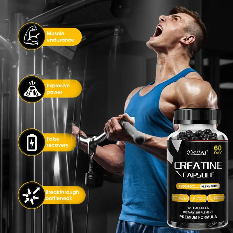 Muscle Mass Supplement - Capsules / Muscle Growth, Natural Performance and Endurance