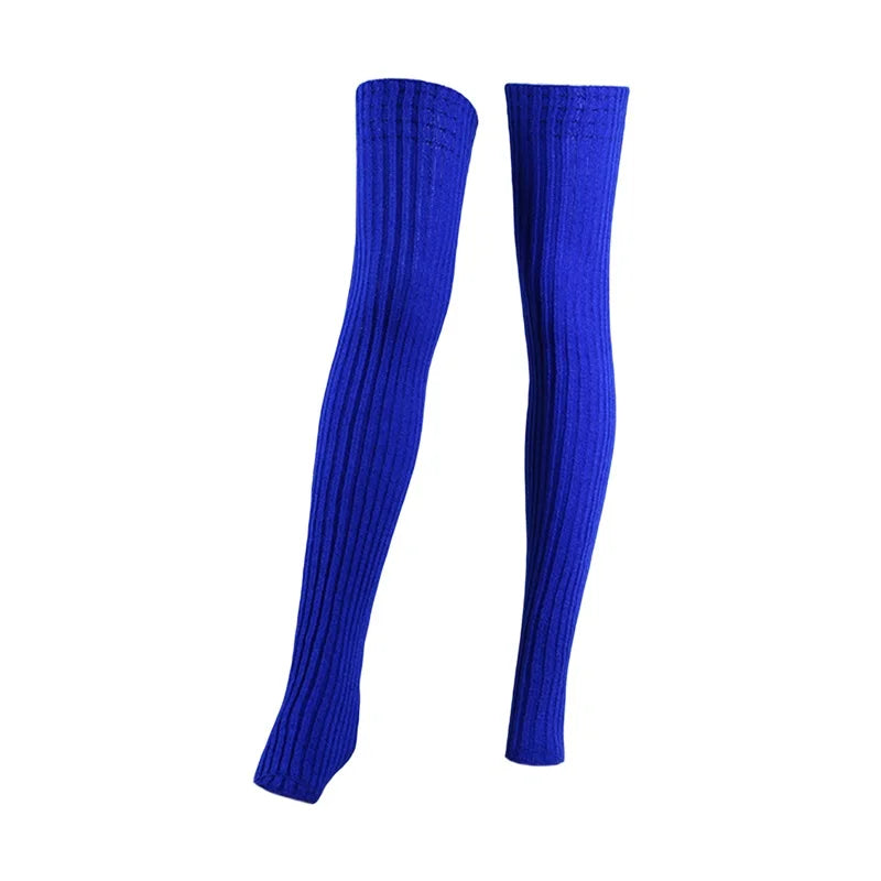 Cable Knit Over the Knee Leg Warmers Boot Socks with Open Toe for Yoga Dance Fitness