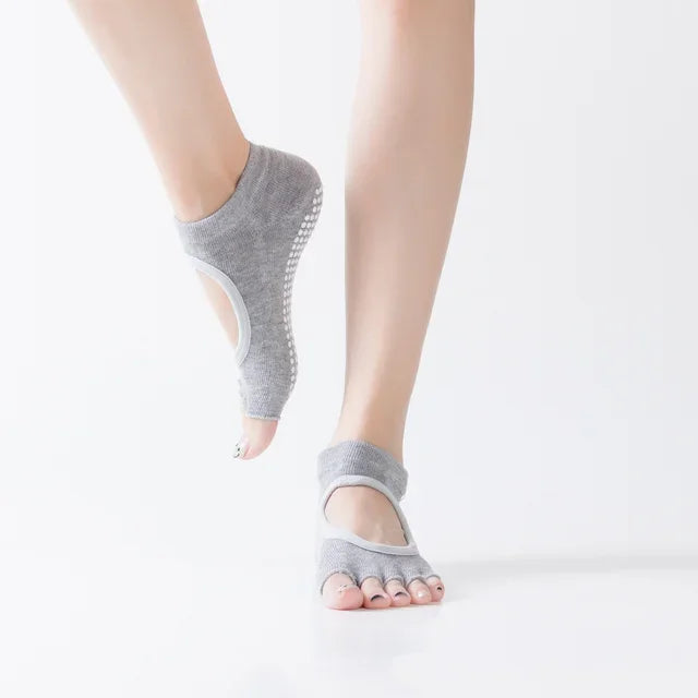 Toeless Non Slip Grip Socks for Yoga  Pilates Fitness Gym Sports Anti Slip  Socks