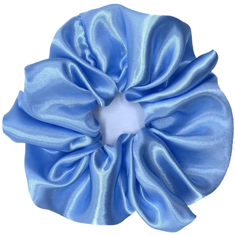 Fashion Oversized Silk Scrunchies for Women Chiffon Elastic Hair Ties Ponytail Holder Headwear