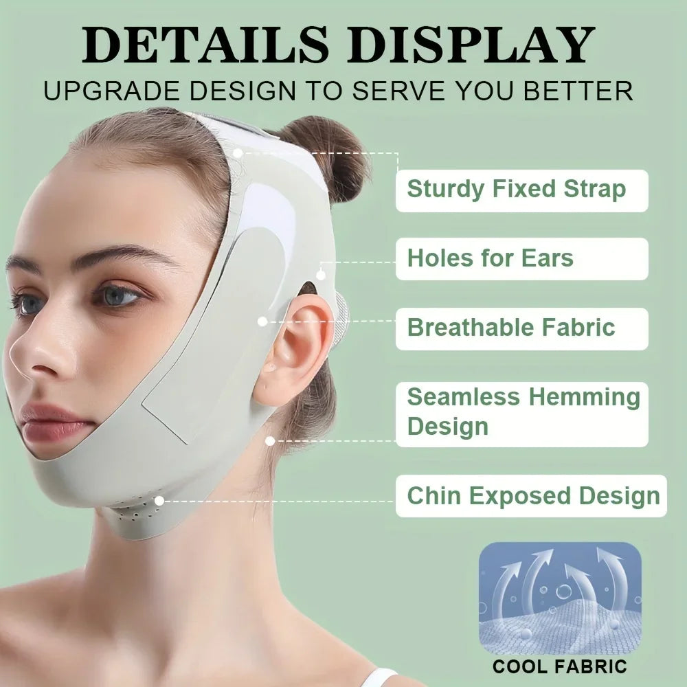 Reusable Face Slimming Bandage V Line Face Shaper Chin Cheek Lift Up Belt Facial Massage Strap