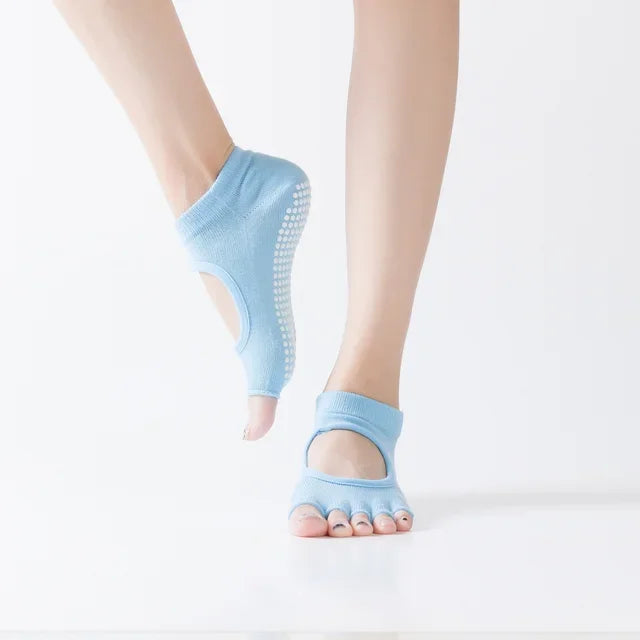 Toeless Non Slip Grip Socks for Yoga  Pilates Fitness Gym Sports Anti Slip  Socks
