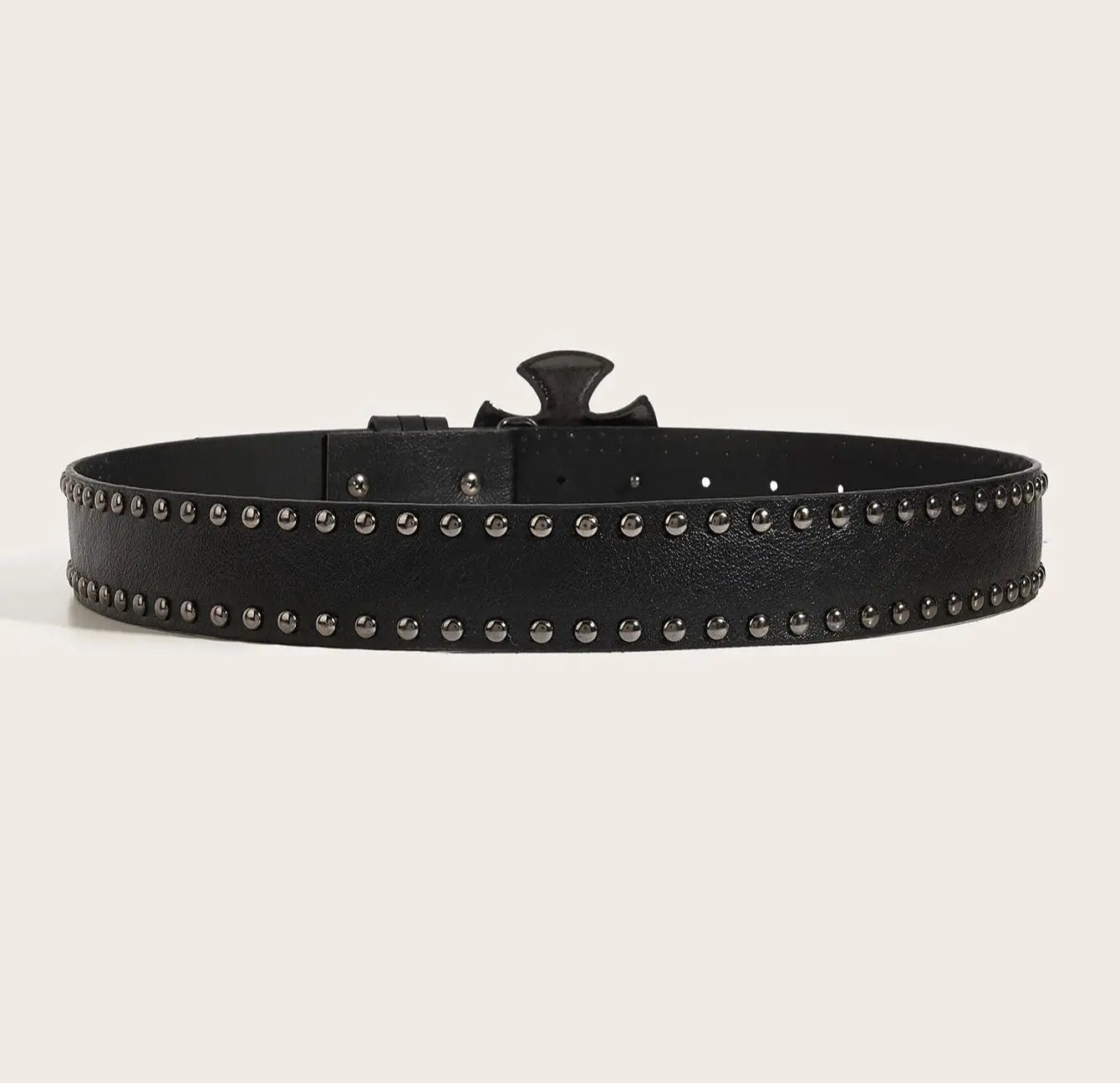 Gothic Punk Leather Belt For Women Men Metal Buckle Waist Strap Designer Luxury Decorative Waistband